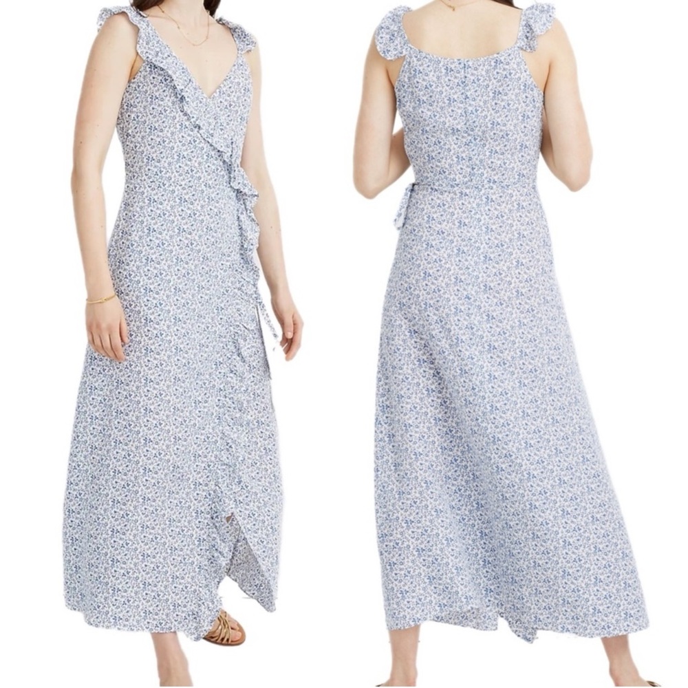 Madewell Ruffled Wrap Maxi Dress NWT